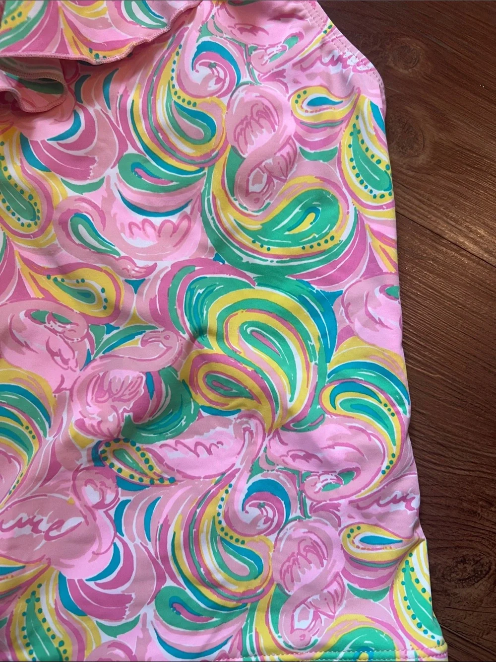 Lilly Pulitzer Pink Multi Swirl Girls 3-Piece Swim Set - Picture 11 of 13